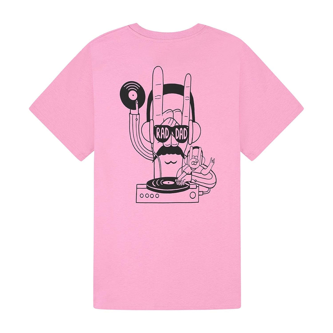 RAD DAD Music T-Shirt in Pink Men's T-Shirts Black & Beech