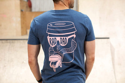 RAD DAD T-Shirt Denim melange T-shirts Black & Beech