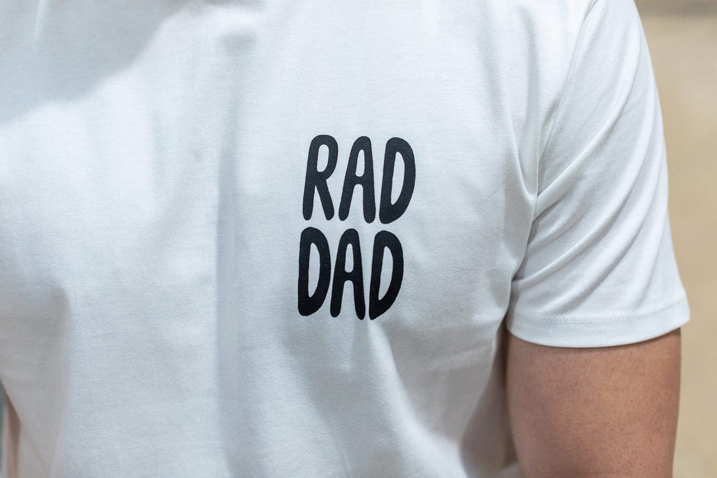 RAD DAD T-Shirt in White T-shirts Black & Beech
