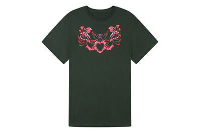 Revolution Begins at Home T-shirt in Forest Green T-shirts Black & Beech