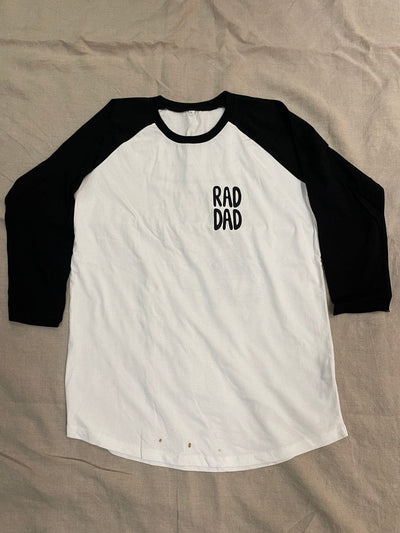 "SECONDS*  RAD DAD Baseball Shirt Black & Beech