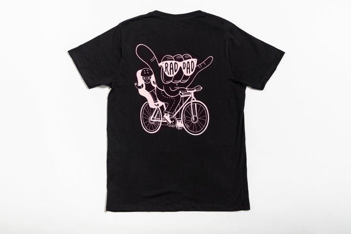 *SECONDS* RAD DAD Cycles T-Shirt In Black Black & Beech