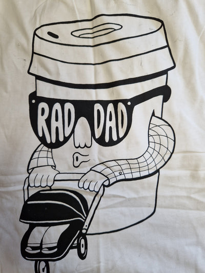 *SECONDS* RAD DAD T-Shirt in White T-shirts Black & Beech