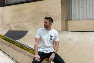 *SECONDS* RAD DAD T-Shirt in White T-shirts Black & Beech