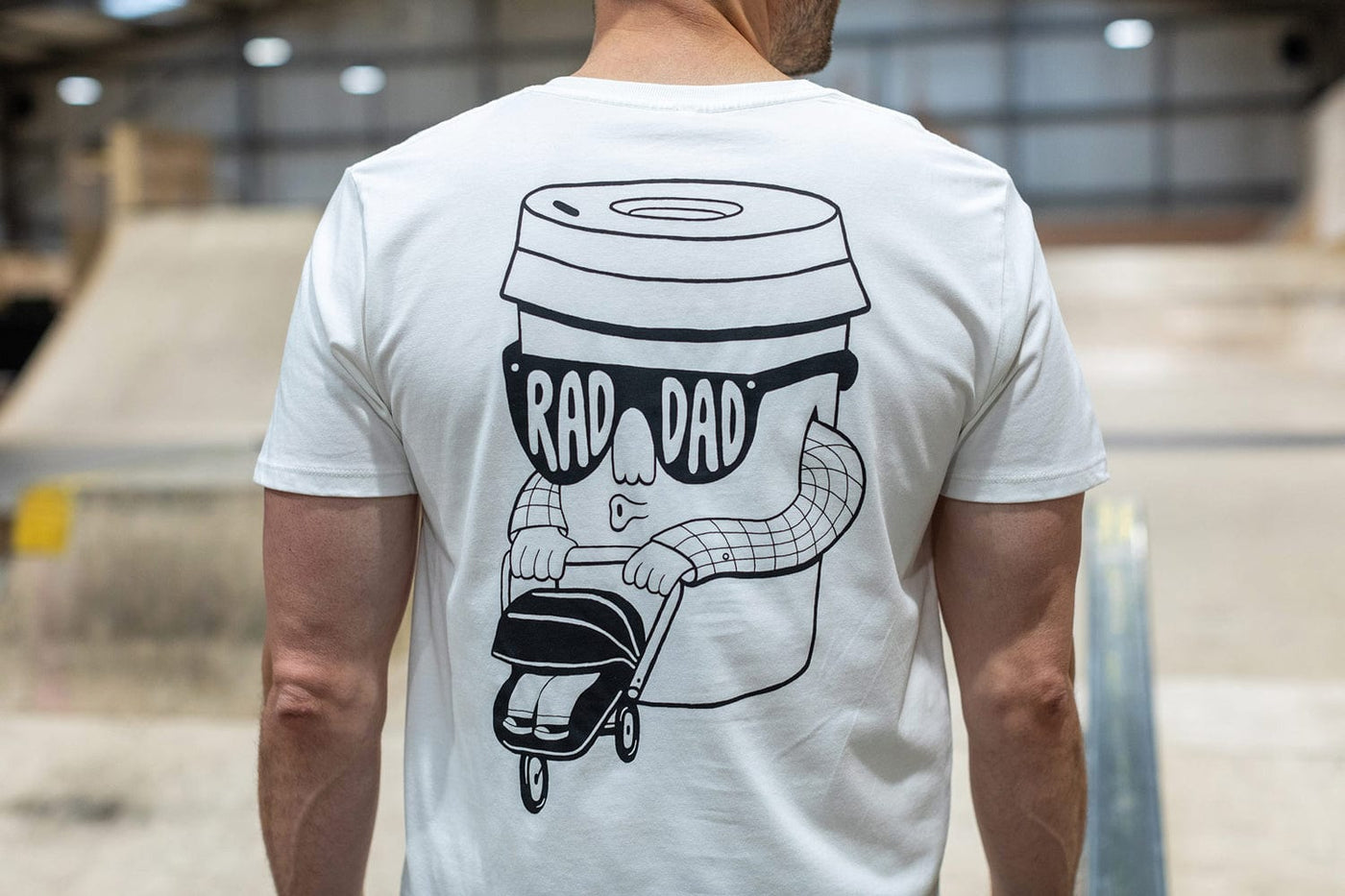 *SECONDS* RAD DAD T-Shirt in White T-shirts Black & Beech