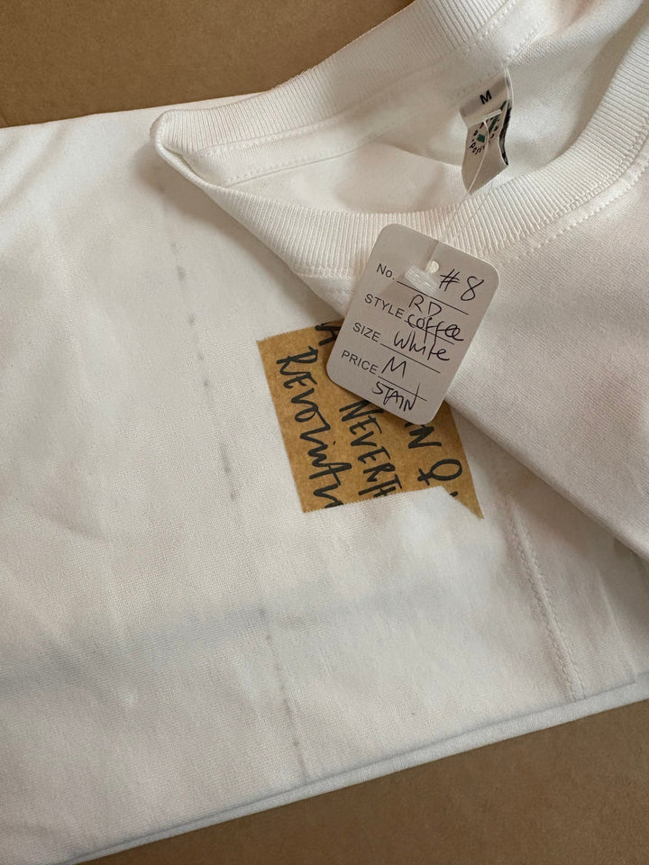 *SECONDS SALE* RAD DAD Coffee T-Shirt in White Black & Beech