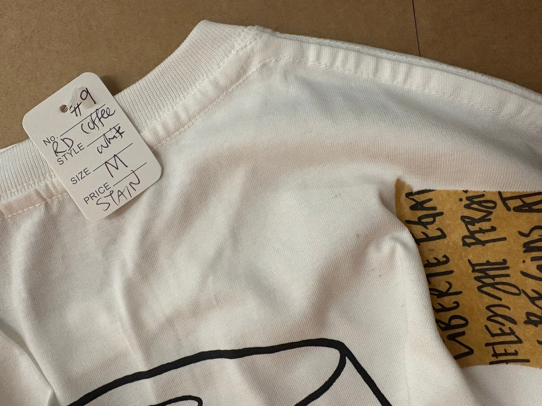 *SECONDS SALE* RAD DAD Coffee T-Shirt in White Black & Beech