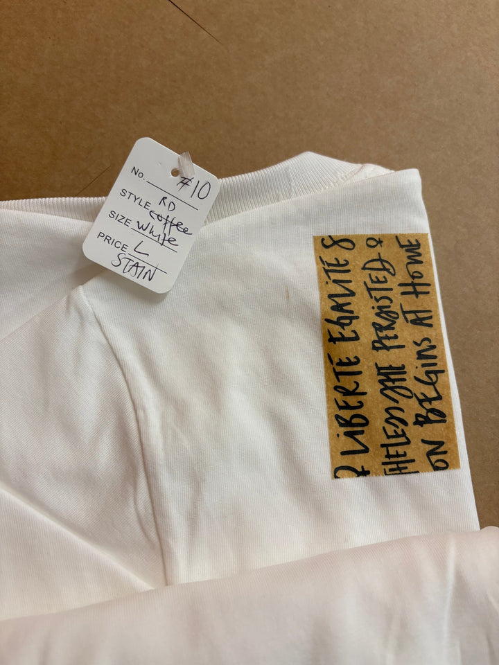 *SECONDS SALE* RAD DAD Coffee T-Shirt in White Black & Beech