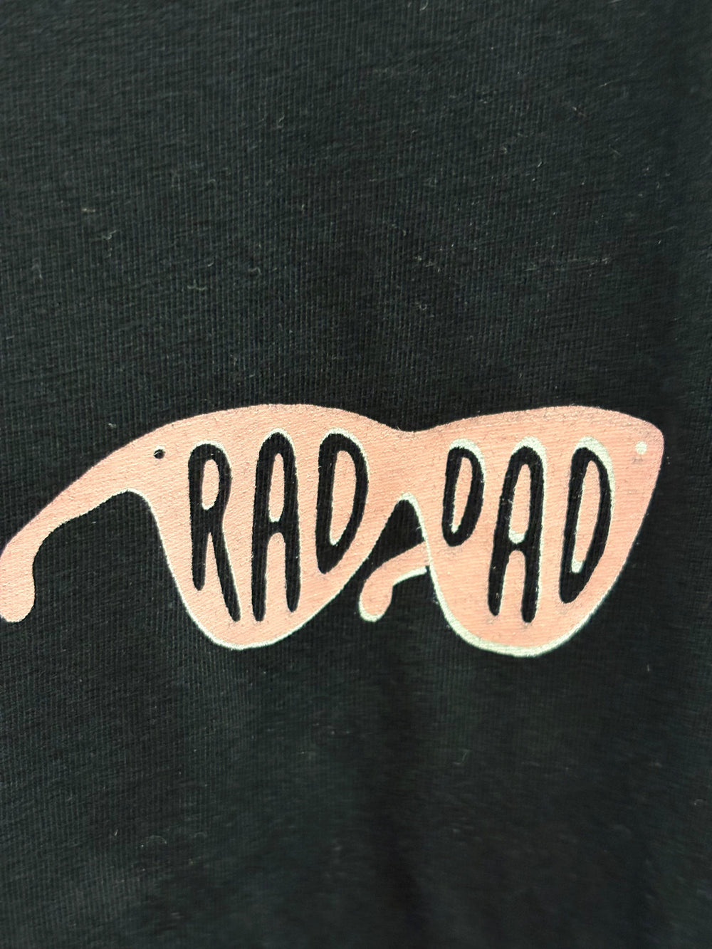 *SECONDS SALE* RAD DAD Cycles T-Shirt In Black Black & Beech
