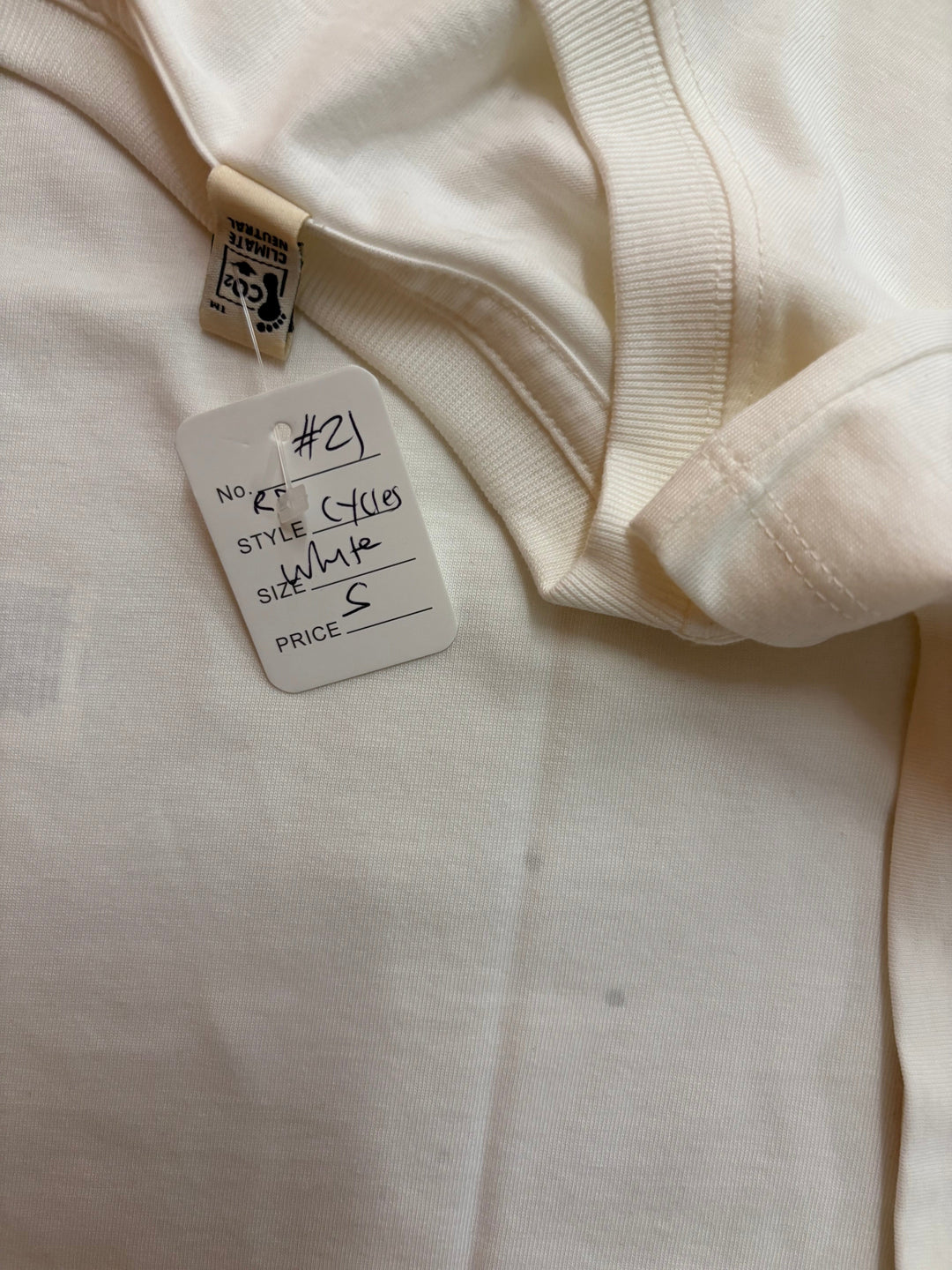 *SECONDS SALE* RAD DAD Cycles T-Shirt In Faded White Men's T-Shirts Black & Beech