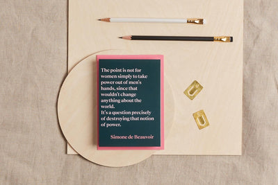 Simone de Beauvoir Quote Greeting Card Greeting & Note Cards Black & Beech