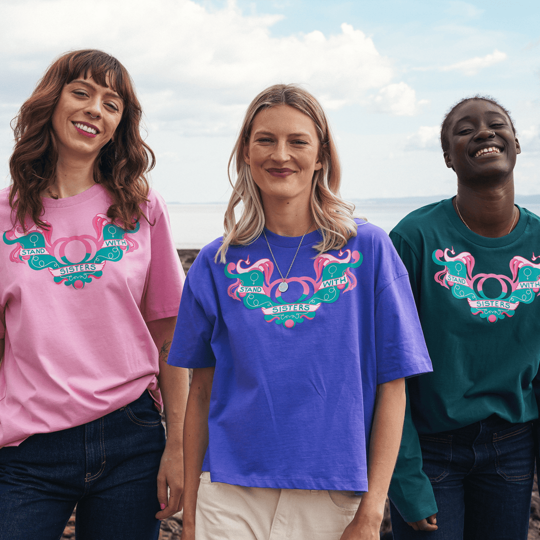 Stand With Sisters Purple T-Shirt T-shirts Black & Beech