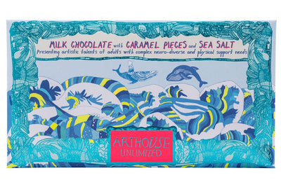 Swim with Whales Milk Chocolate with Caramel & Sea Salt Chocolate Arthouse Unlimited