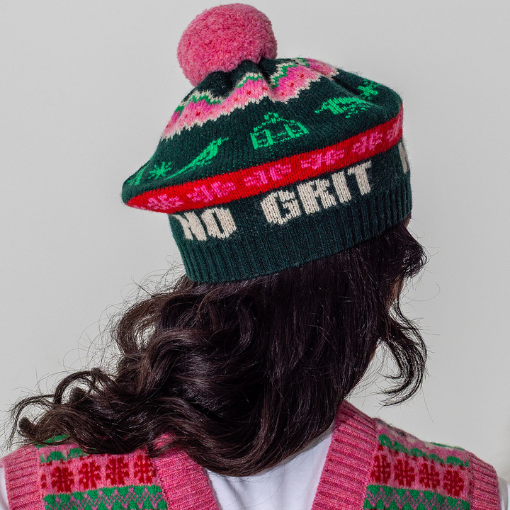 Fairisle Beret Tam in Bubblegum