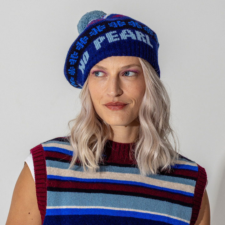 Fairisle Beret Tam in Klein & Claret