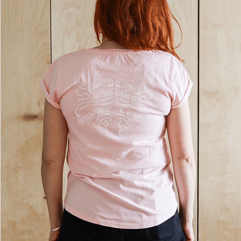 They Tried to Bury Us Stonewash Pink T-Shirt T-shirts Black & Beech