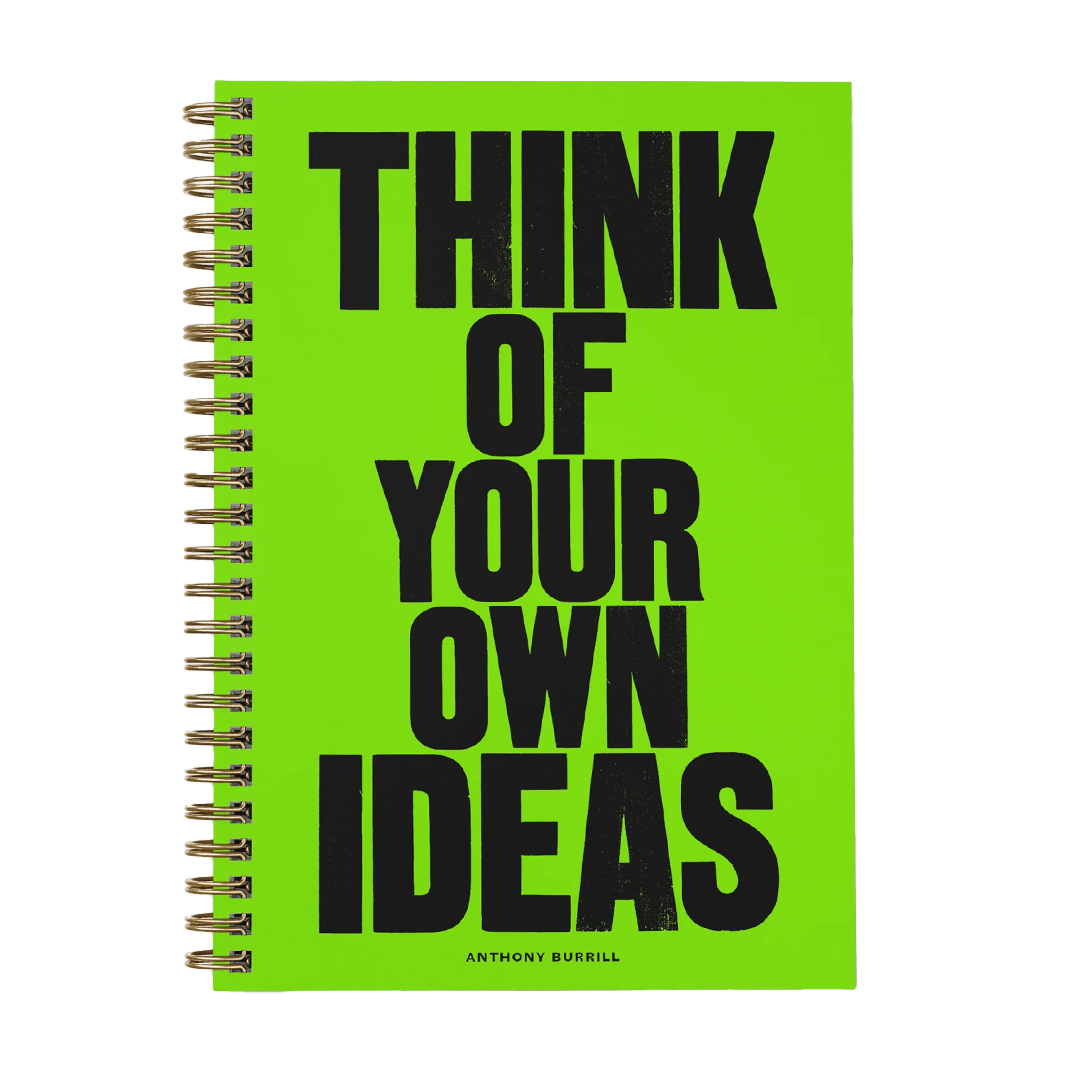 Think of Your Own Ideas Spiral Bound A4 Sketchbook notebook Black & Beech