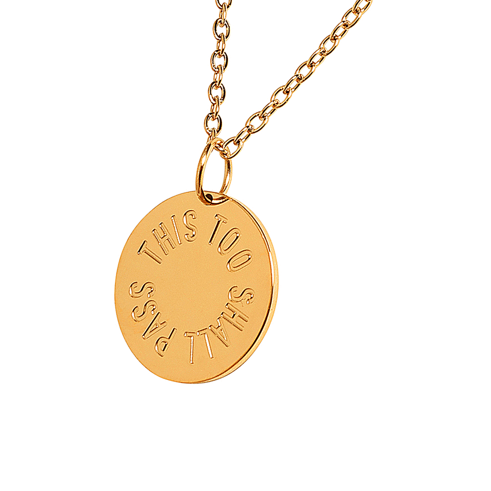 This Too Shall Pass Necklace Necklaces Black & Beech