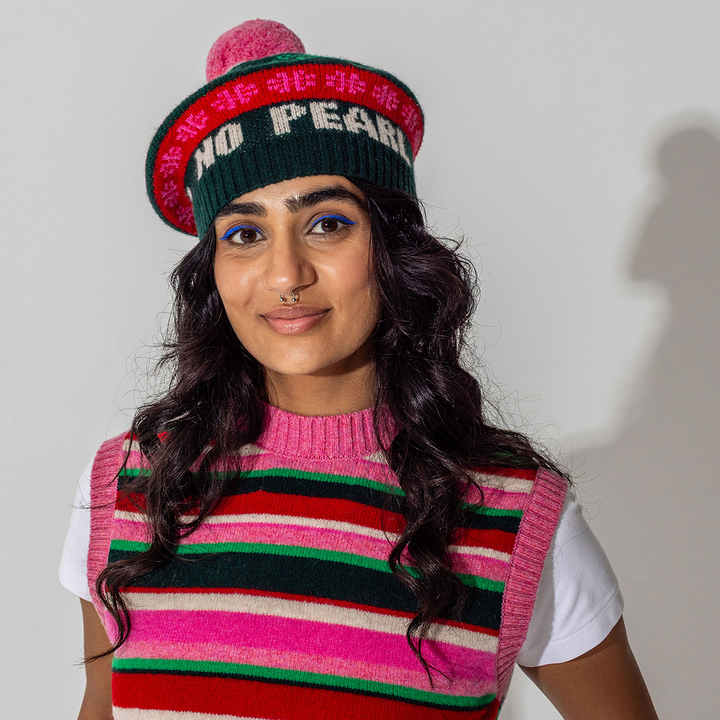 *PRE ORDER* Fairisle Lambswool Waistcoat in Bubblegum