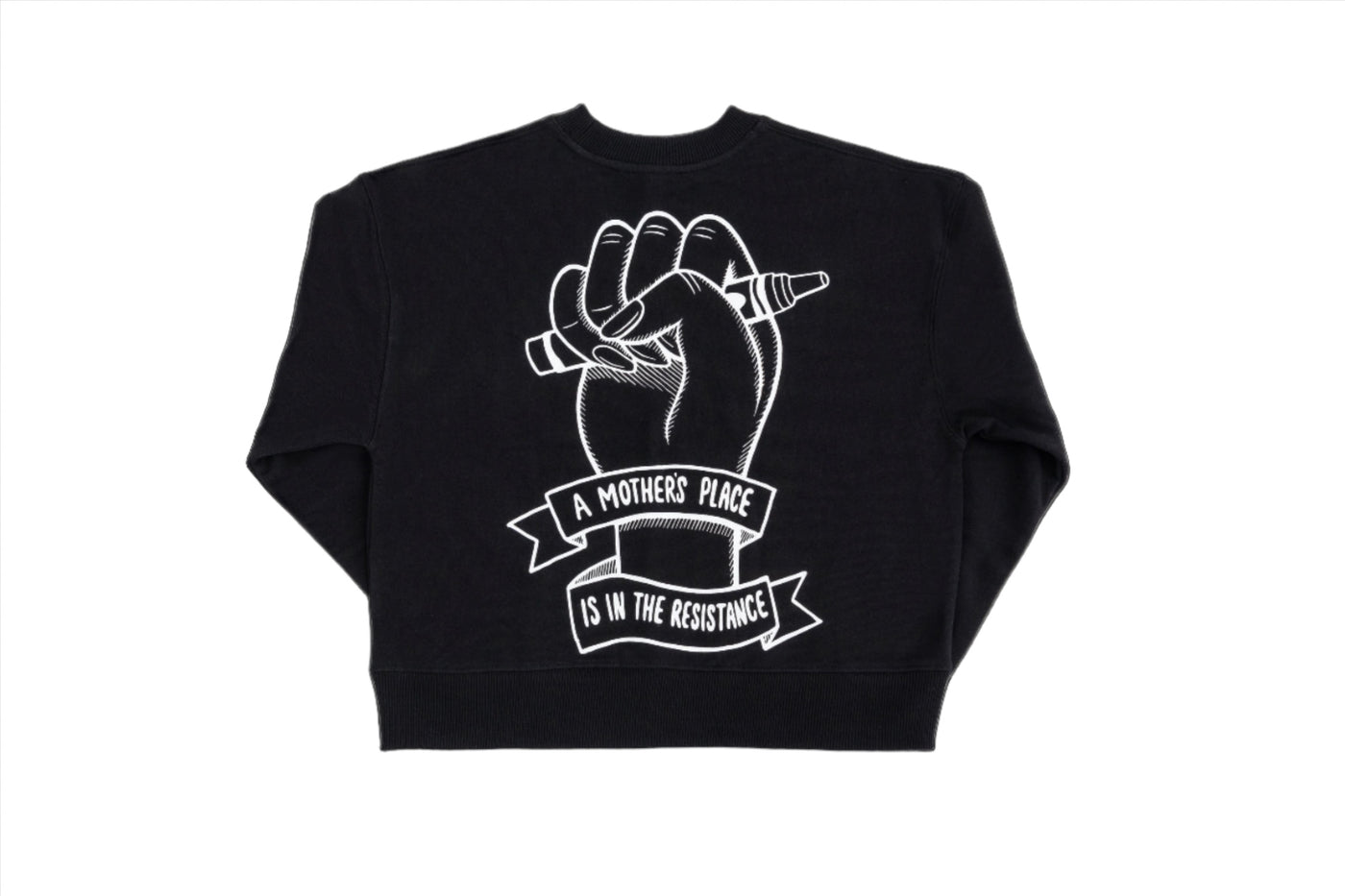 A Mother’s Place Is in the Resistance Black Feminist Sweater Black & Beech