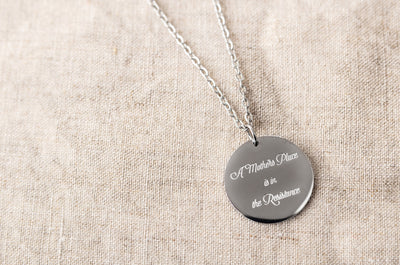 A Mother's Place is in the Resistance Necklace Black & Beech