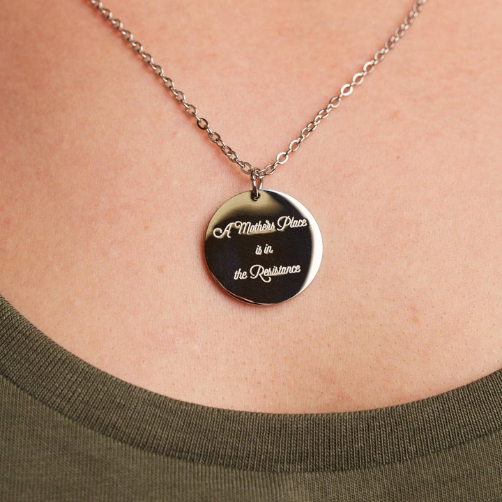 A Mother's Place is in the Resistance Necklace Necklaces Black & Beech