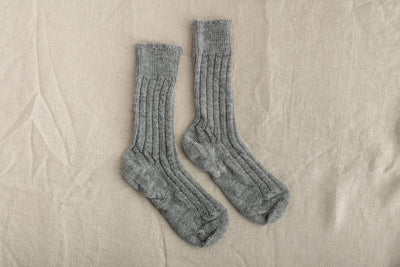 Alpaca Bed Socks Black & Beech