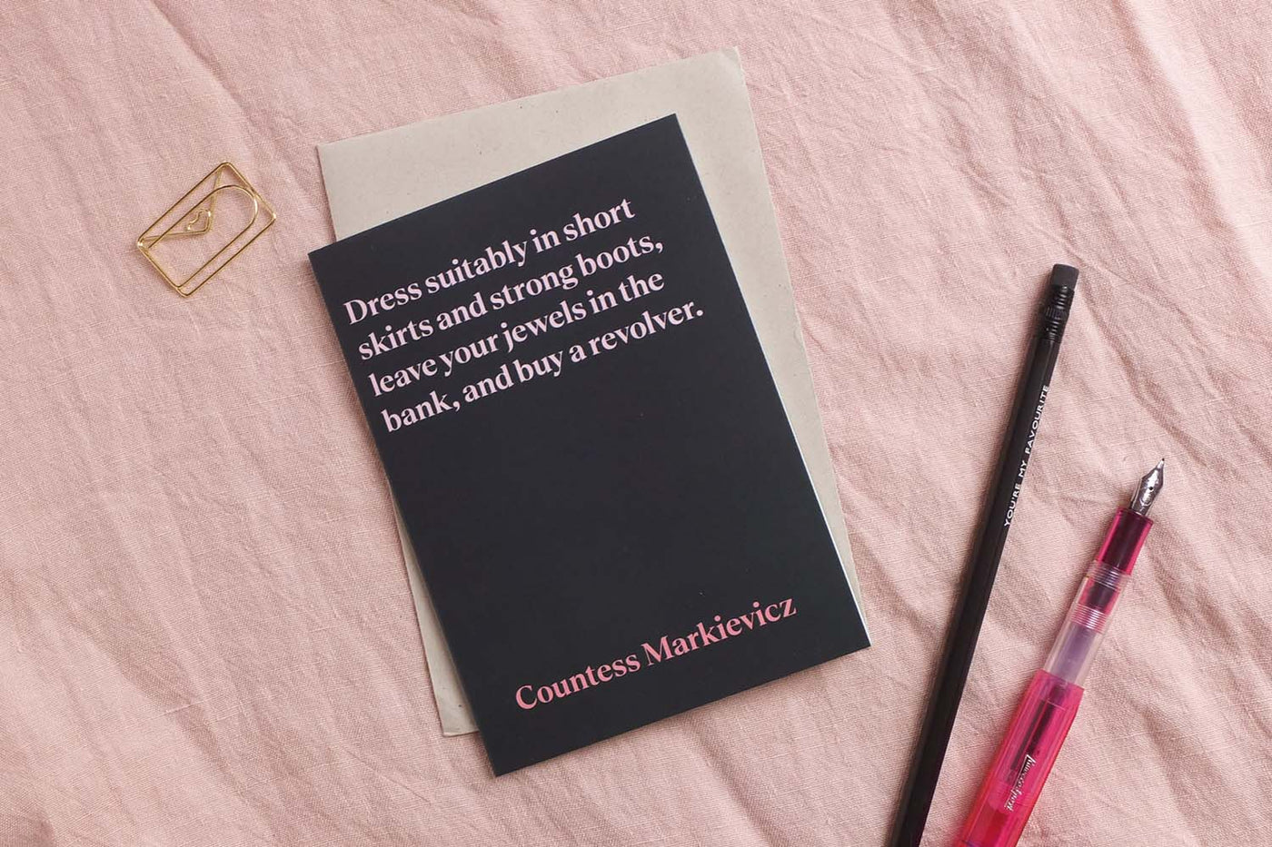 Constance Markievicz Quote Greeting Card Greeting & Note Cards Black & Beech