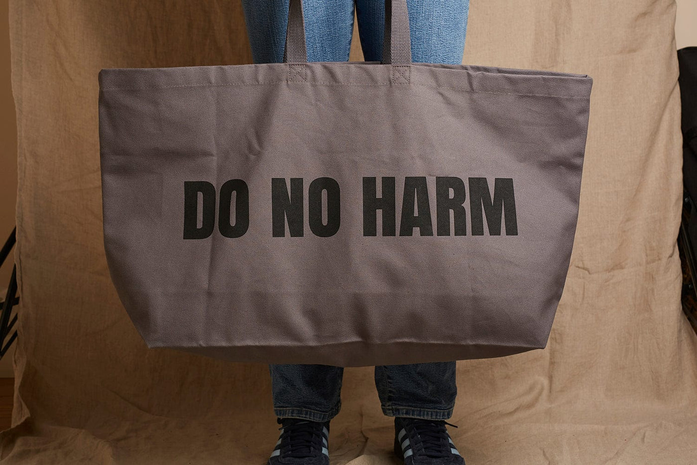 Do No Harm Take No Shit Massive Tote Bag Black & Beech