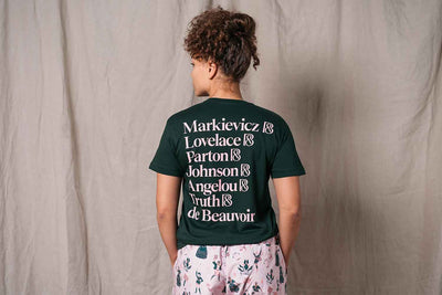Feminist Icon Organic Cotton T Shirt Black & Beech