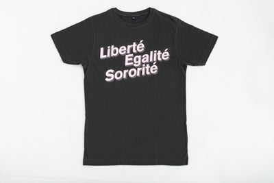 Liberté, Egalité, Sororité Charcoal T-Shirt Black & Beech