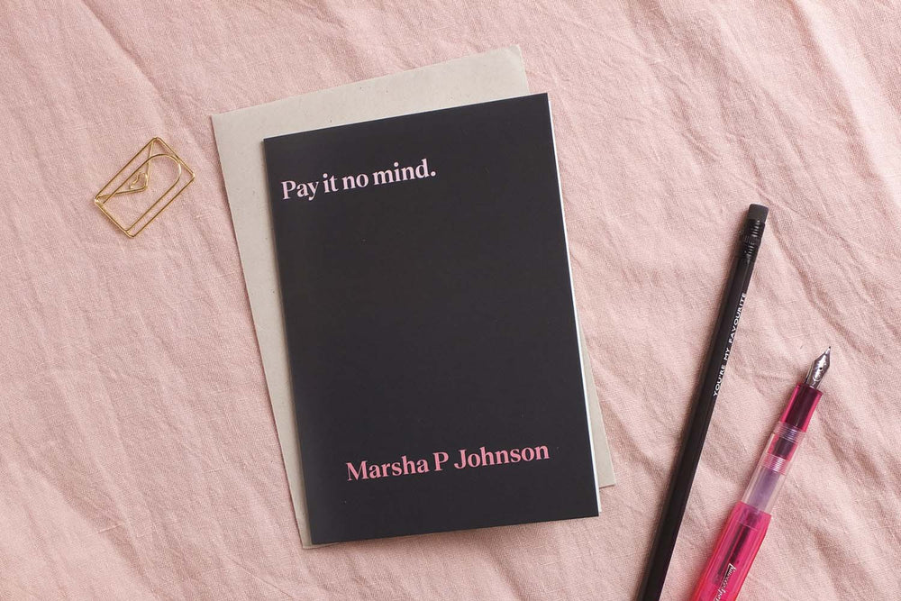 Marsha P. Johnson Quote Greeting Card Greeting & Note Cards Black & Beech
