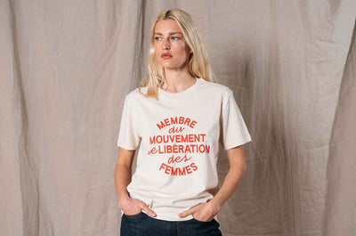'Membre du mouvement de libération des femmes' raw cotton t-shirt Black & Beech
