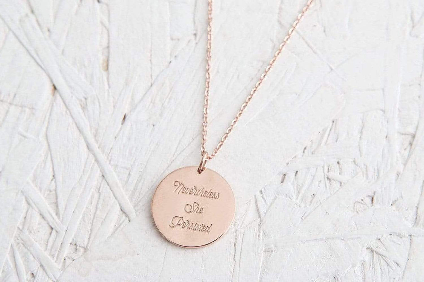 Nevertheless She Persisted Necklace Black & Beech