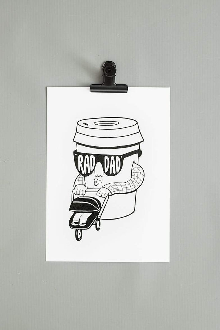 RAD DAD A4 Print Black & Beech