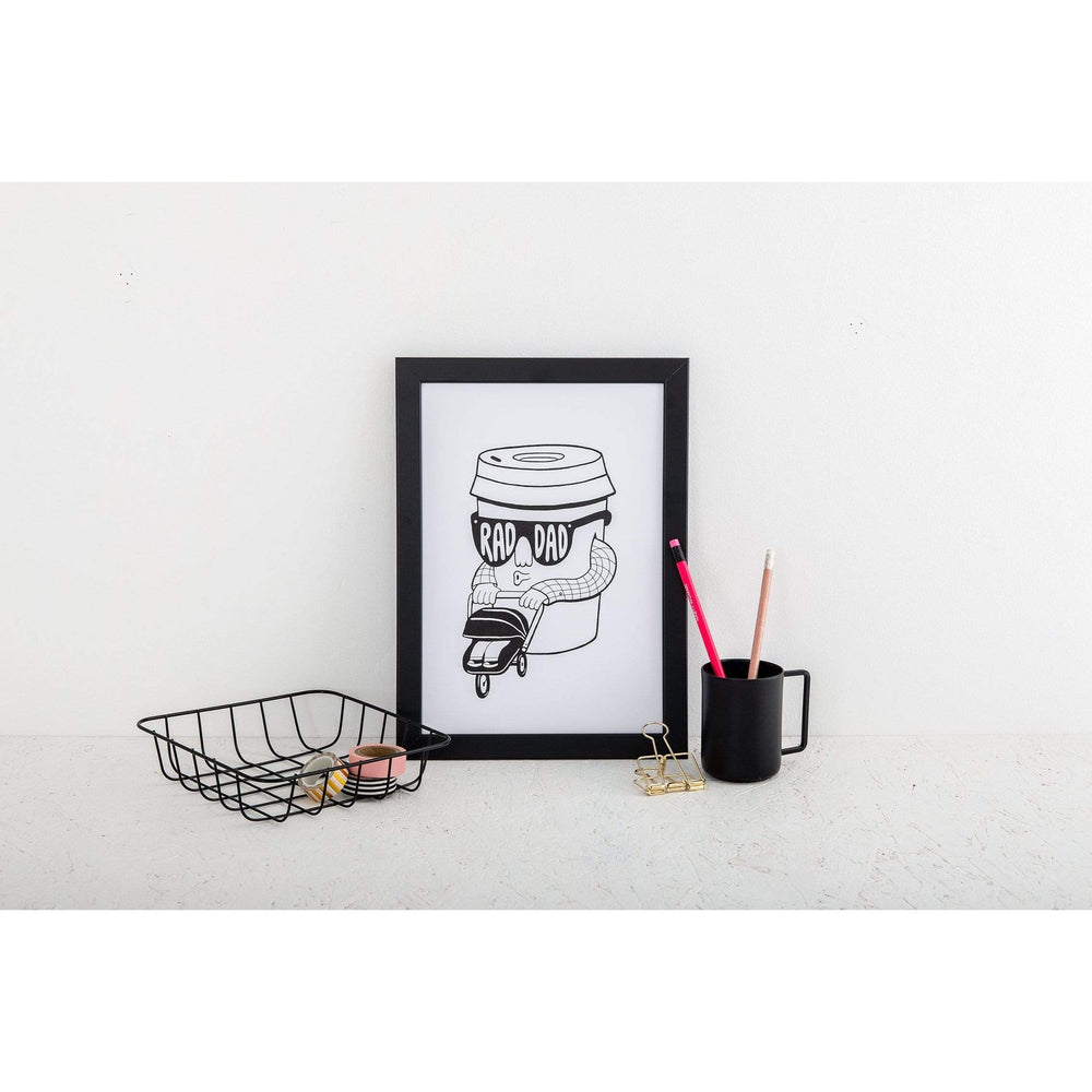 RAD DAD A4 Print Black & Beech