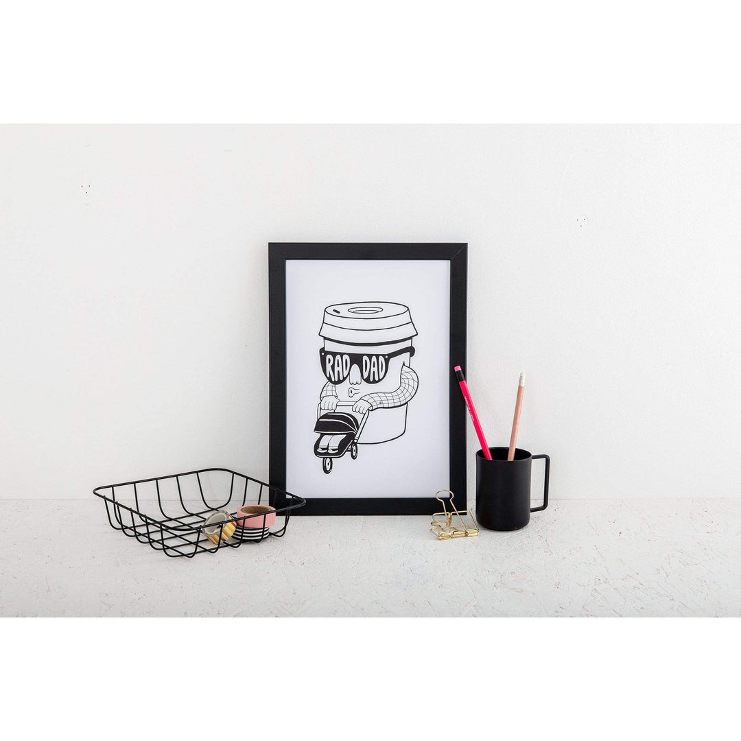 RAD DAD A4 Print Black & Beech