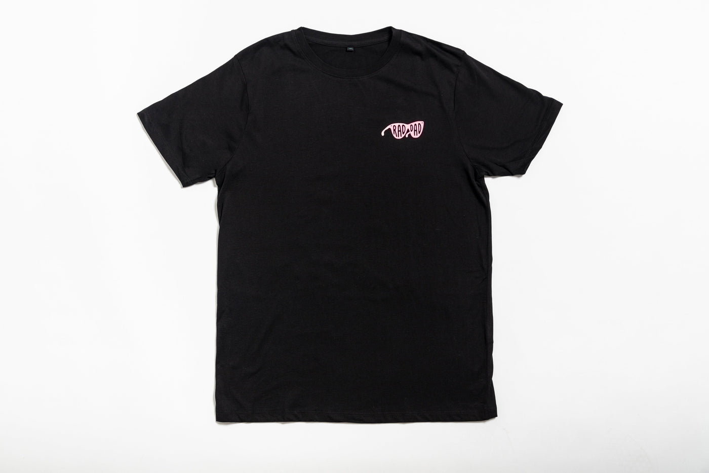 RAD DAD Cycles T-Shirt &ndash; Black with Pink Print Black & Beech