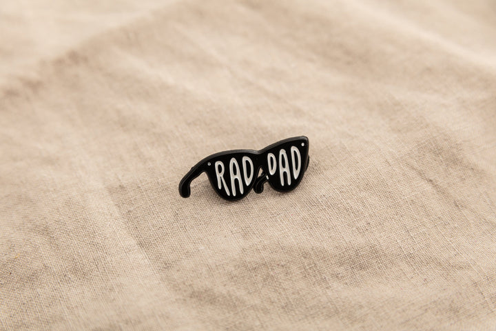 RAD DAD Enamel Pin - Glasses Black & Beech