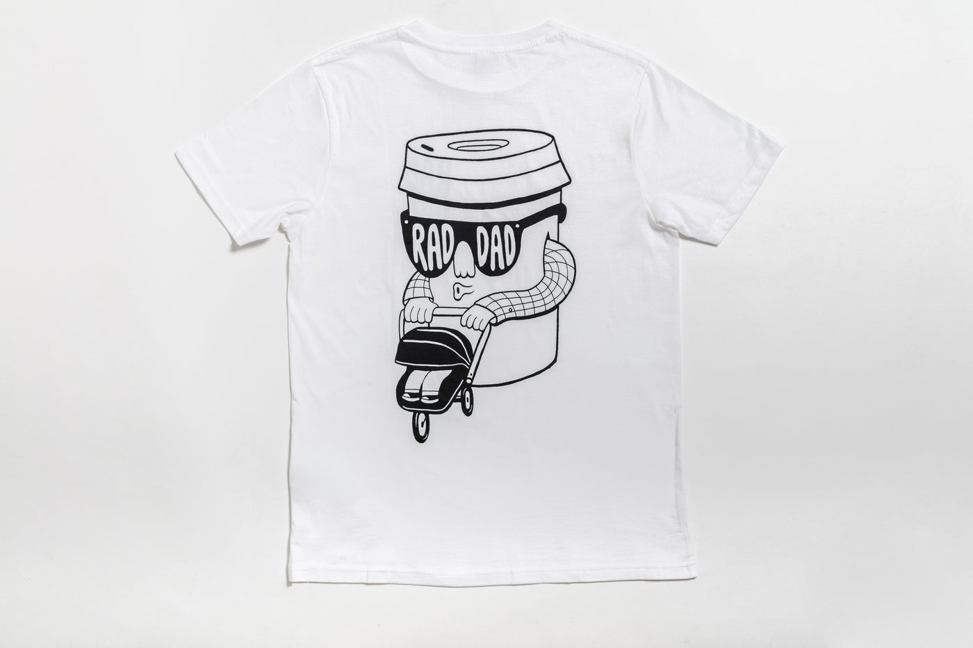 RAD DAD T-Shirt &ndash; White Black & Beech