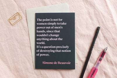 Simone de Beauvoir Quote Greeting Card Greeting & Note Cards Black & Beech