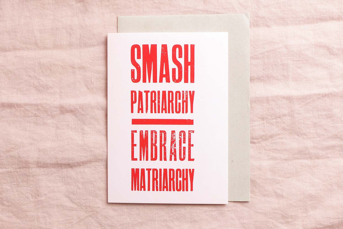 Smash Patriarchy Embrace Matriarchy Greeting Card Greeting & Note Cards Black & Beech