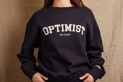 The Know Optimist Navy Sweatshirt Sweatshirt Black & Beech