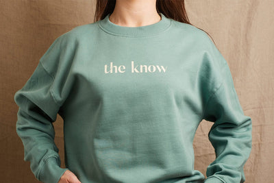 The Know Sage Green Sweatshirt Sweatshirt Black & Beech