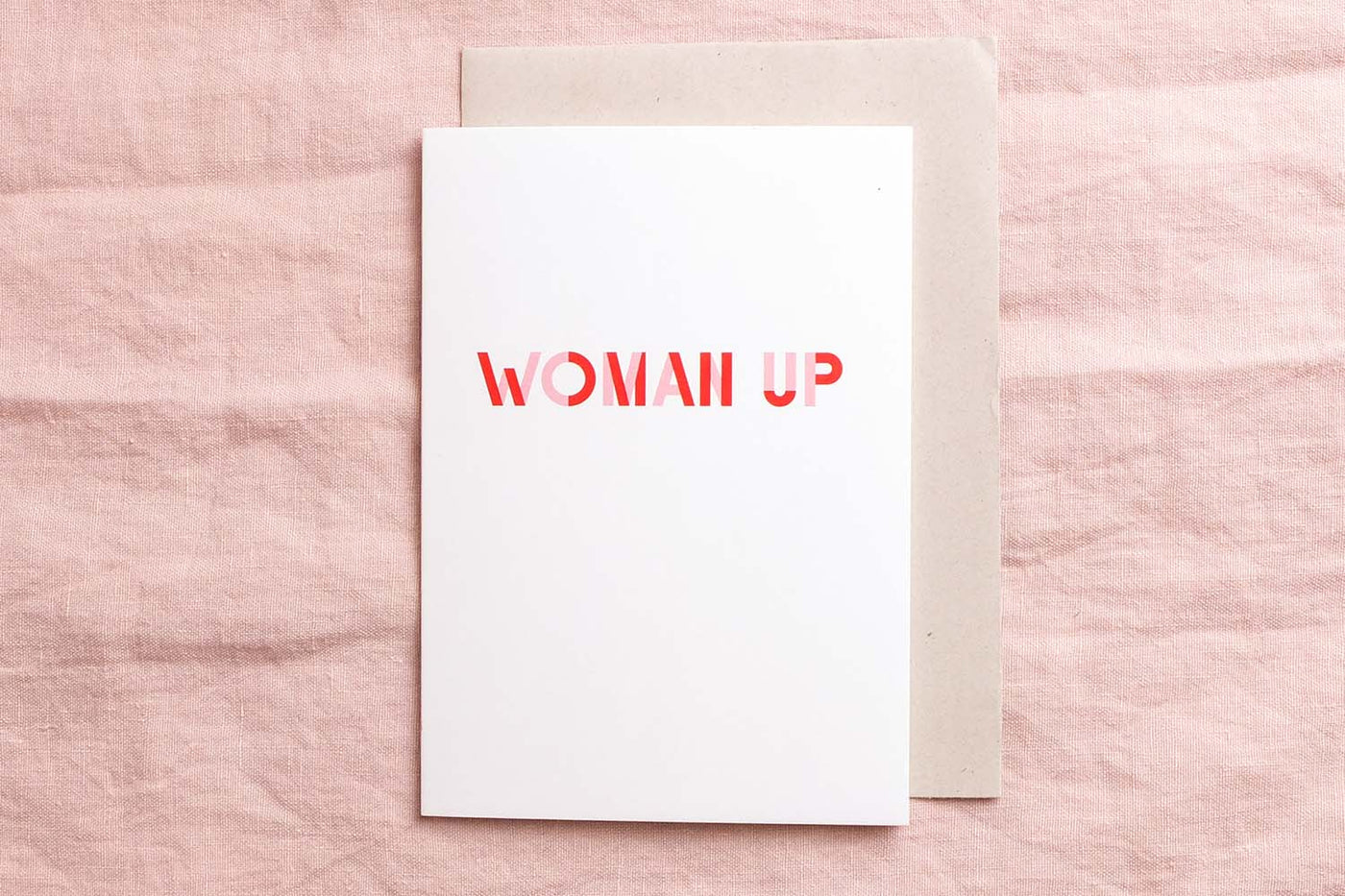 Woman Up Greeting Card Greeting & Note Cards Black & Beech
